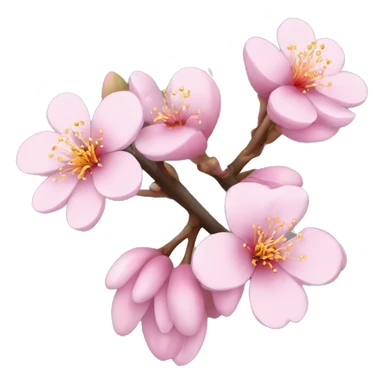 Light pink plum flower  sticker