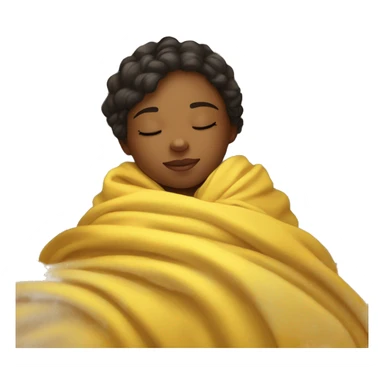 Girl sleeping with yellow blanket peacefully  sticker