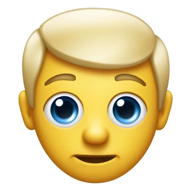 An emoji with one eye looking in a Different direction and it has a slick back and has it’s tongue out sticker