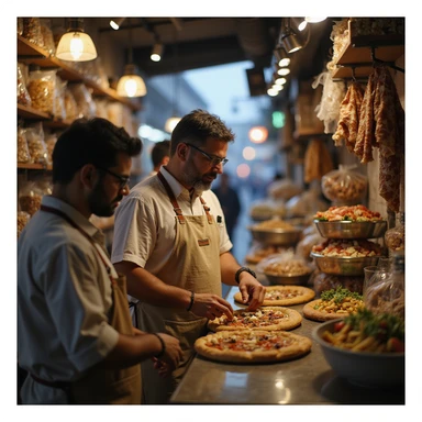group of indian customers in a shop sticker