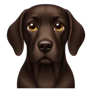 dark brown dog sticker