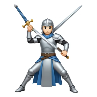 An integral holding a sword sticker