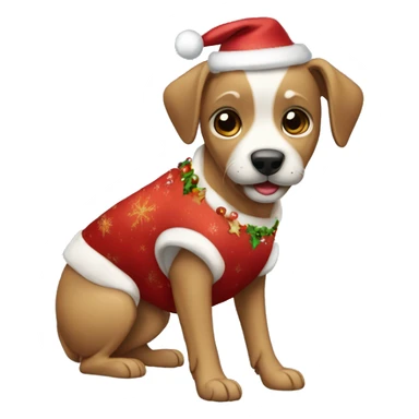 perro vestido de navidad sticker