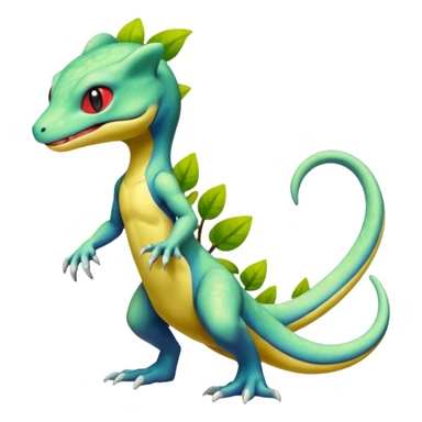 Mewtwo-Salandit-Gecko-Treecko-Kecleon-Fakémon-Pokémon-hybrid-creature (full body)  sticker