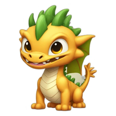 dragon cute muscle sticker