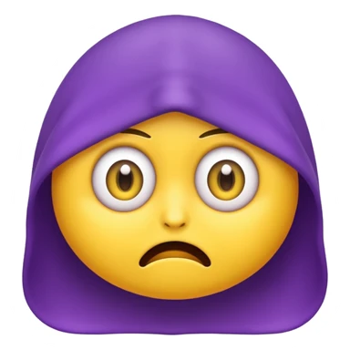 Wide eyes / Shadow to represent fear. make it a yellow emoji with purple sweat coming down the head sticker