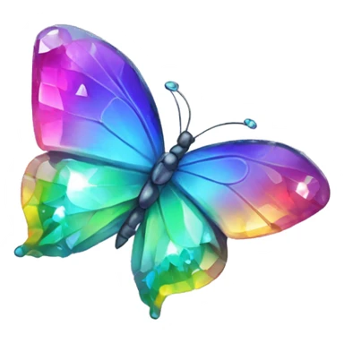 One Rainbow-Diamond-Gem-Butterfly-Crystal-Fly sticker