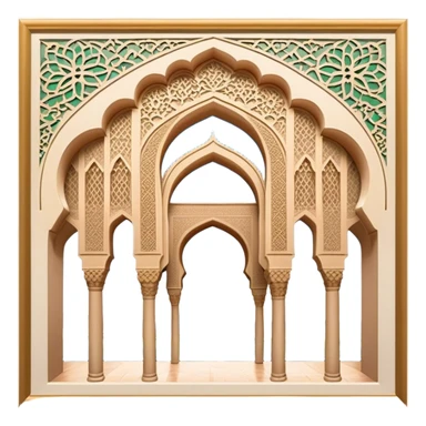 Alhambra Landmark Emoji – Highlighting its Moorish architecture and distinctive arches. sticker