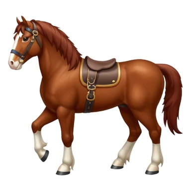 Realistic Clydesdale horse sticker