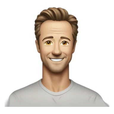 bold smiling Edward Norton sticker