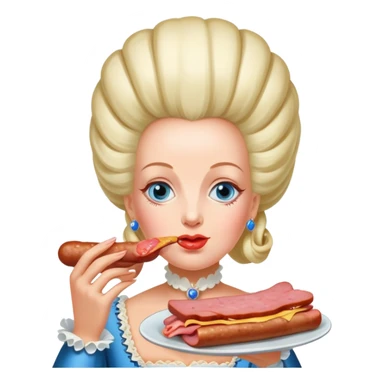 marie antoinette eating spam meat sticker