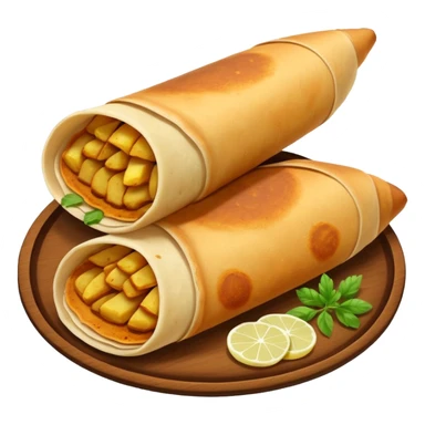 masala dosa in south indian style make it as more realistic sticker