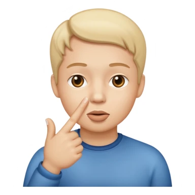 shushing finger sticker