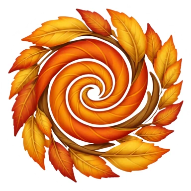 Spinning Leaves sticker