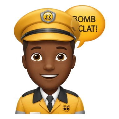 a school bus with a jamaican man saying bomboclat ("BOMBOCLAT' in speech bubble) sticker
