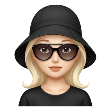 White girl with a white skincare face mask on, sunglasses and a black bonnett covering her hair sticker