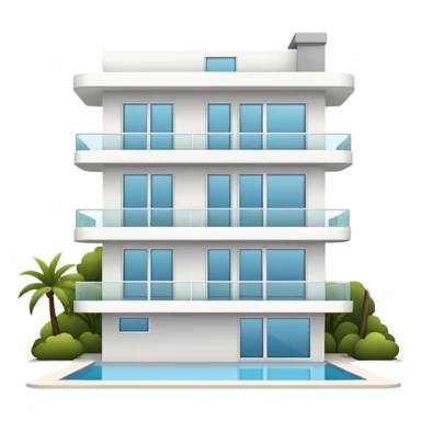 white 3 floor modern luxurious villa sticker