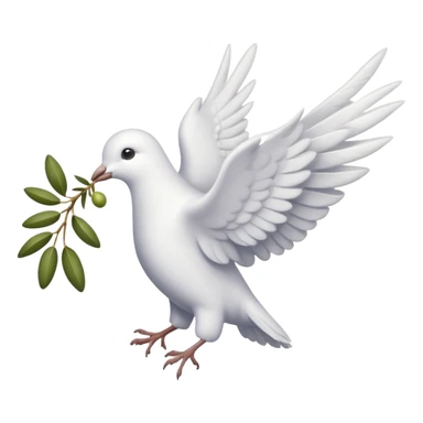 a dove carrying an olive branch, symbolizing peace sticker