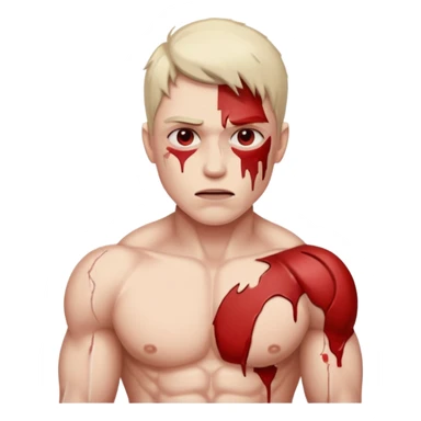 knee torn to the blood sticker