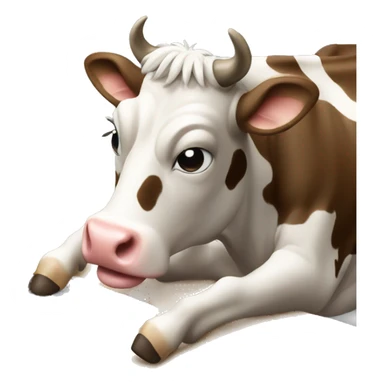 a cow is working on the computer sticker