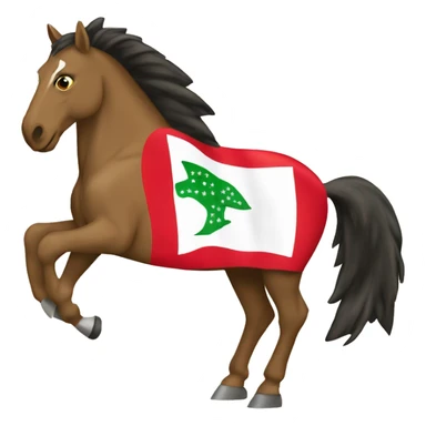Tongan flag on a horse sticker