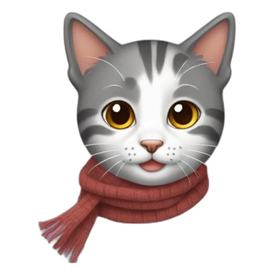 Wirehair cat with a scarfs  sticker