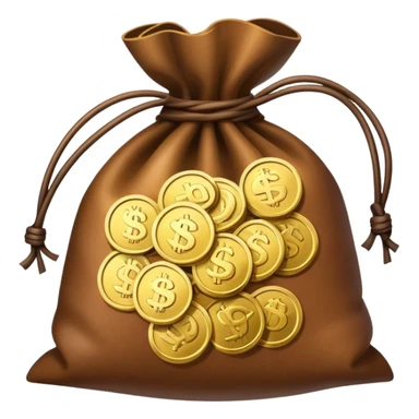 a bag of money sticker