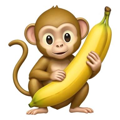 banana monkey sticker
