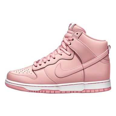 a pair of soft pink high Nike dunks  sticker