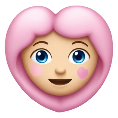 baby pink heart with blue sprinkles  sticker