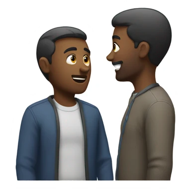 Two adults man talking  sticker