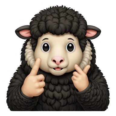 black sheep giving the middle finger sticker