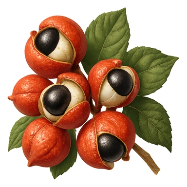 Guaraná berries, detailed and realistic sticker