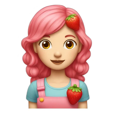 strawberry shortcake ginger girl sticker