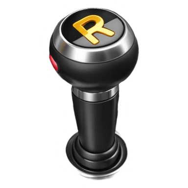 car gear shift stick with R for reverse highlighted sticker