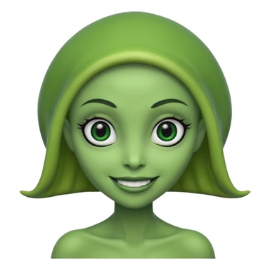female alien emoji sticker