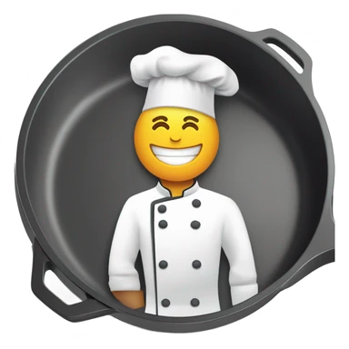 A chef flipping eggs with CWC logo sticker