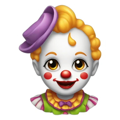 clown baby sticker