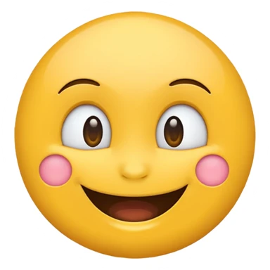 Emoji, yellow round teasing smile sticker