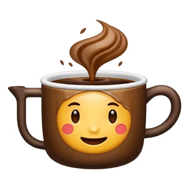 emoji for delivry coffee has one object sticker