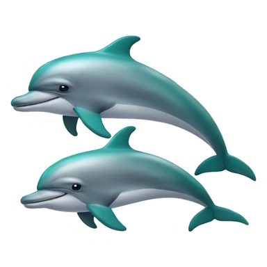 Two dolphins happy sticker