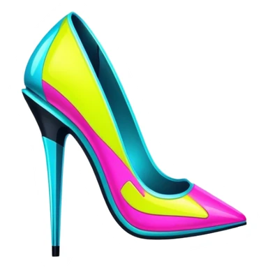 neon cyberpunk style 
stiletto sticker