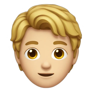 A boy with brown blond court hair a square face and broken nose sticker