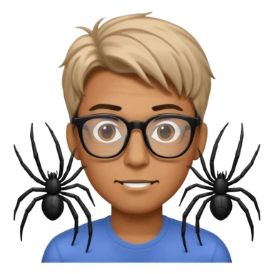 combination of a spider and the cool guy wearing glasses sticker