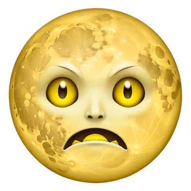 Creepy full moon sticker