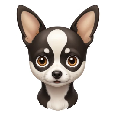 White-black Chihu dog sticker