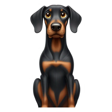 Doberman dog who farting sticker