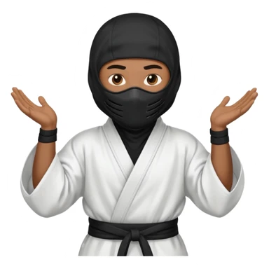 All white ninja robe and light brown skin color sticker