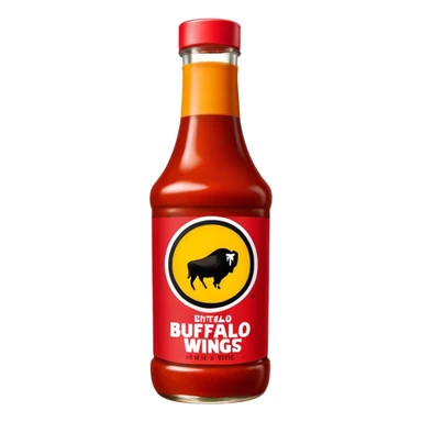 Buffalo Wild Wings sauce brand bottle  sticker