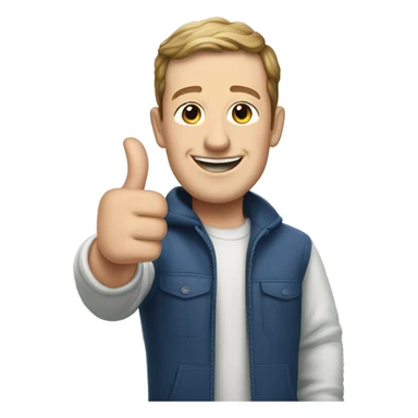 mark zuckenberg giving a thumbs up sticker